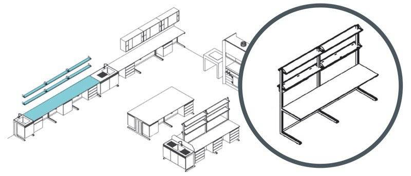 Mesa mural con balda 2