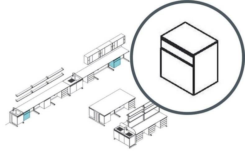 Muebles deslizantes - 1 caj&oacute;n, 1 puerta y 1 estante interior 2