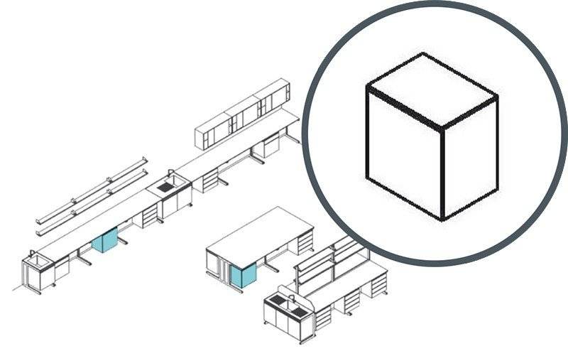 Muebles deslizantes - 1 puerta y 1 estante interior 2
